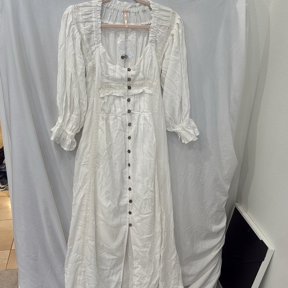 Free people Magdalia white/cream maxi dress size XS - Picture 5 of 11